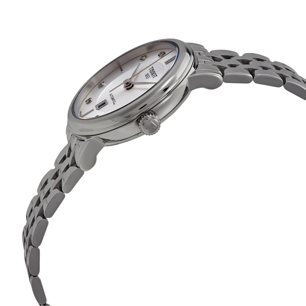 Tissot Carson Premium Automatic Lady Diamonds Silver Dial Silver Steel Strap Watch for Women - T122.207.11.036.00 Buy Now By Tissot