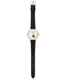 Emporio Armani Gianni T Bar Mother of Pearl White Dial Black Leather Strap Watch For Women - AR60047 Buy Now By Emporio Armani