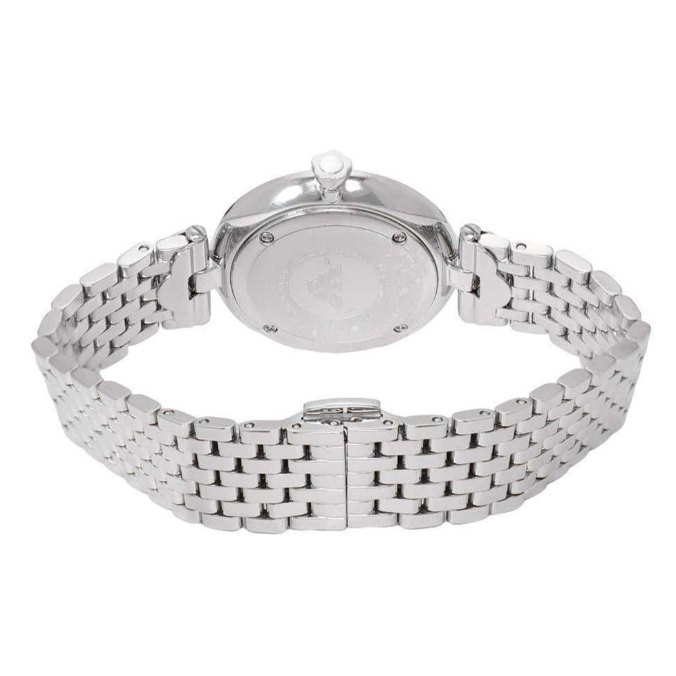 Emporio Armani Arianna Analog White Dial Silver Steel Strap Watch For Women - AR11195 Buy Now By Emporio Armani