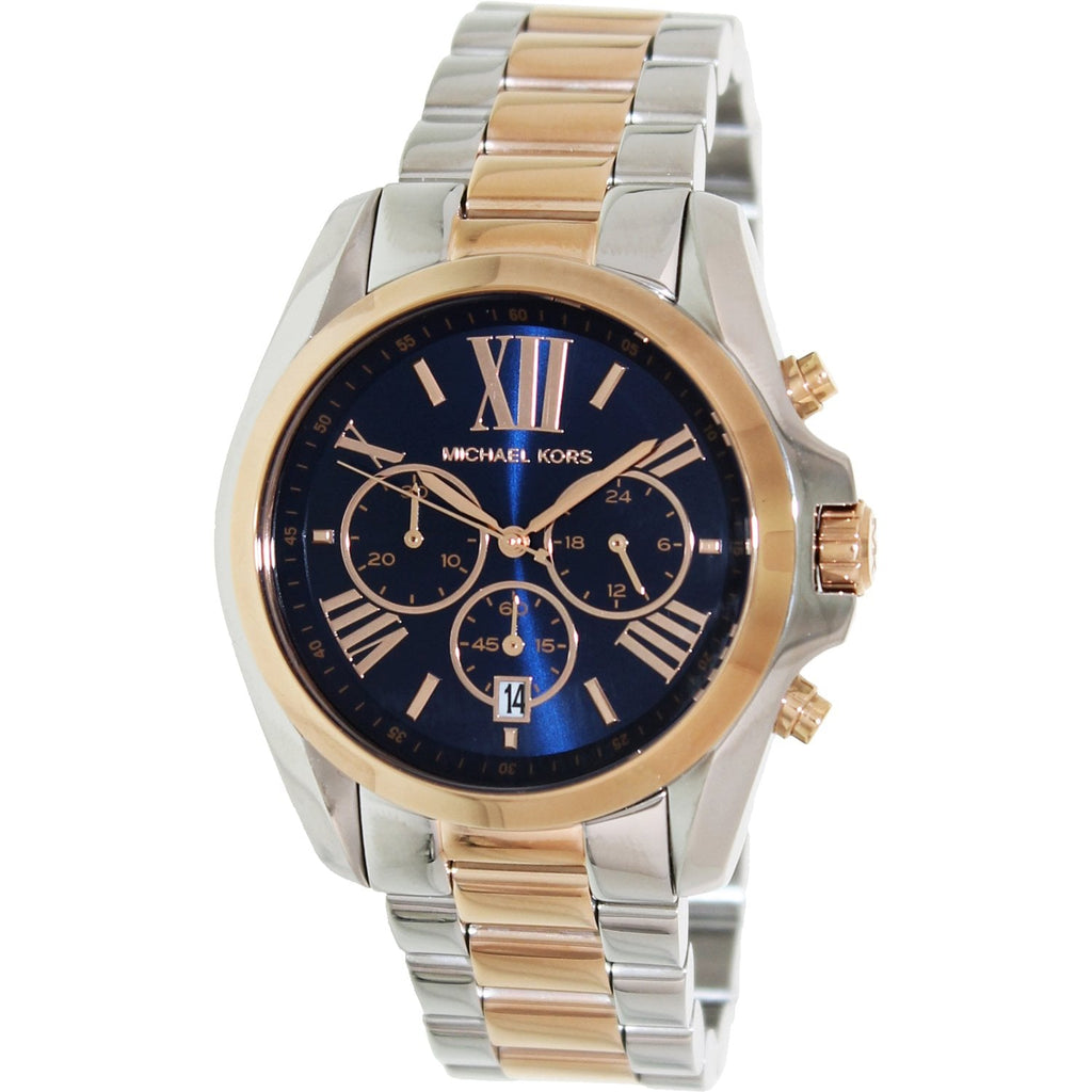 Michael Kors Bradshaw Blue Dial Two Tone Steel Strap Watch for Women - MK5606 Buy Now By Michael Kors