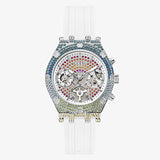 Guess Glitz Pride Limited Edition White Dial White Rubber Strap Watch for Women - GW0407L4 Buy Now By Guess