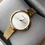 Calvin Klein Authentic White Dial Rose Gold Mesh Bracelet Watch for Women - K8G23526 Buy Now By Calvin Klein
