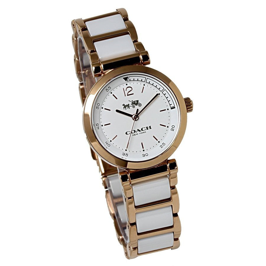 Coach Sport White Dial Two Tone Steel Strap Watch for Women - 14502463 Buy Now By Coach