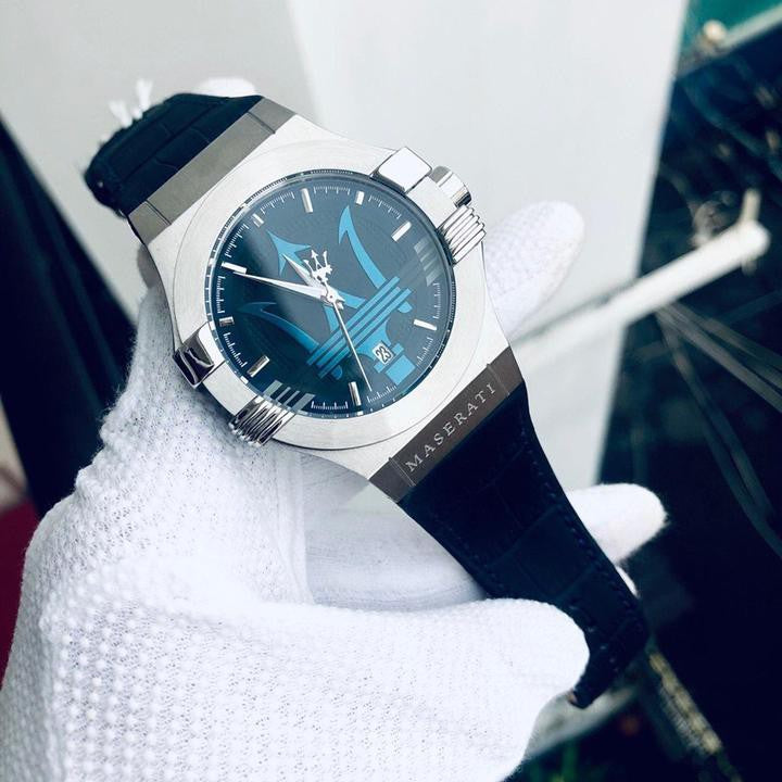 Maserati Potenza Blue Dial Blue Leather Strap Watch For Men - R8851108015 Buy Now By Maserati