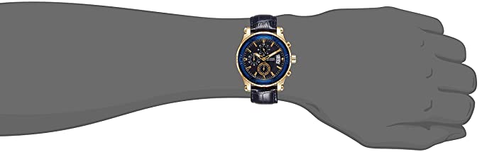 Guess Pinnacle Chronograph Quartz Blue Dial Blue Leather Strap Watch For Men - W0673G2 Buy Now By Guess