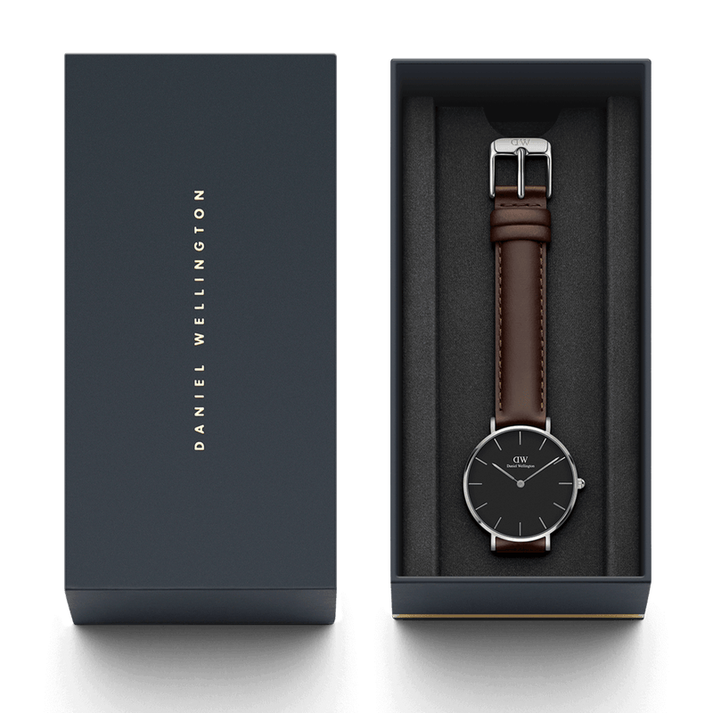 Daniel Wellington Classic Petite Bristol Black Dial Brown Leather Strap Watch For Women - DW00100177 Buy Now By Daniel Wellington