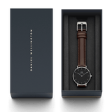 Daniel Wellington Classic Petite Bristol Black Dial Brown Leather Strap Watch For Women - DW00100177 Buy Now By Daniel Wellington