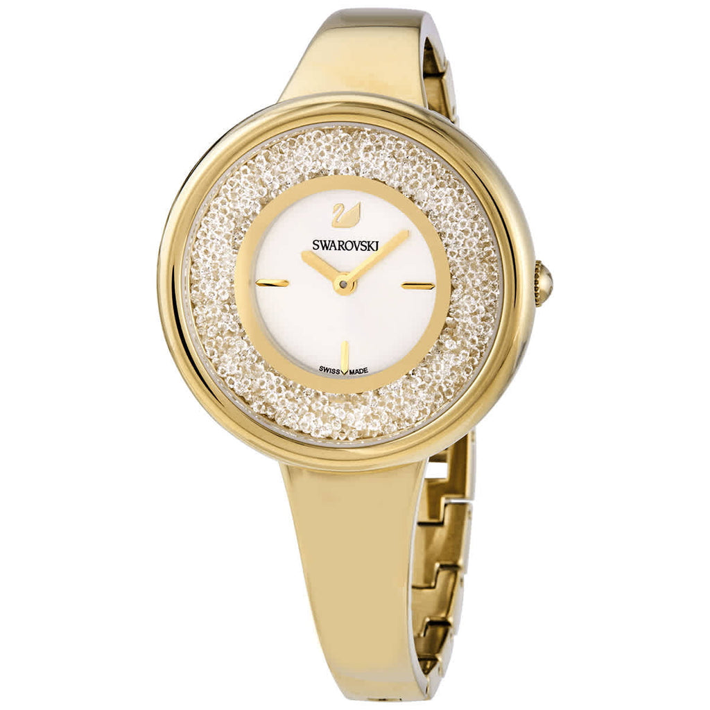 Swarovski Crystalline Bracelet White Dial Gold Steel Strap Watch for Women - 5269253 Buy Now By Swarovski