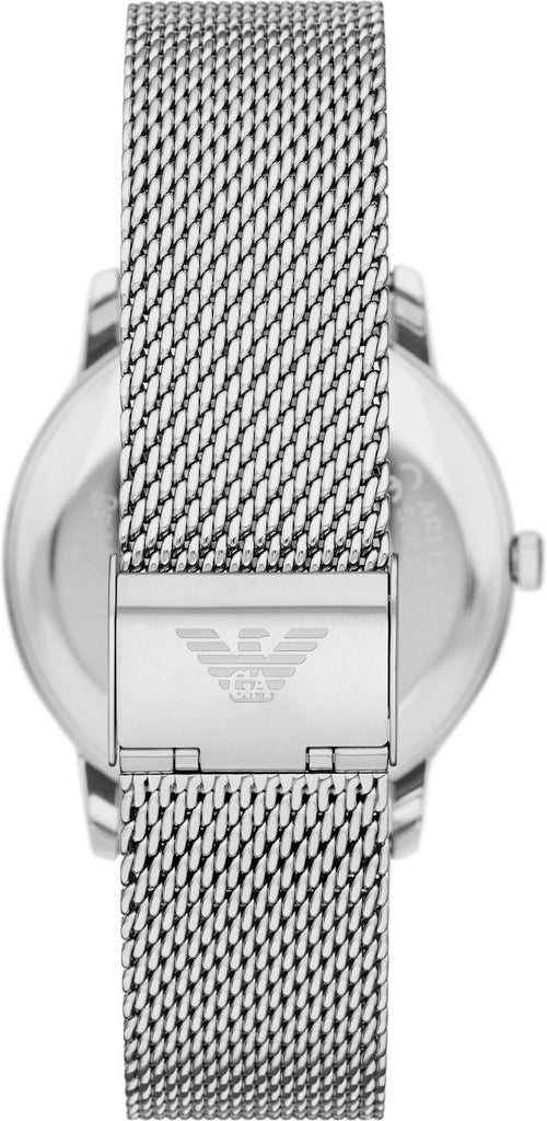 Emporio Armani Minimalist Quartz Green Dial Silver Mesh Bracelet Watch For Men - AR11578 Buy Now By Emporio Armani