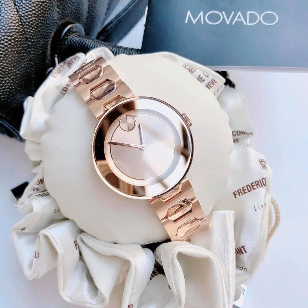Movado Bold Rose Gold Dial Rose Gold Steel Strap Watch for Women - 3600387 Buy Now By Movado