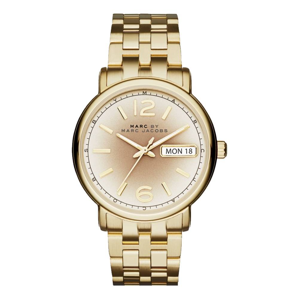 Marc Jacobs Fergus White Dial Gold Steel Strap Watch for Women - MBM8647 Buy Now By Marc Jacobs