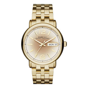 Marc Jacobs Fergus White Dial Gold Steel Strap Watch for Women - MBM8647 Buy Now By Marc Jacobs