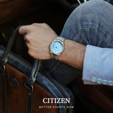 Citizen Tsuyosa Automatic Turquoise Dial Silver Steel Strap Watch For Men - NJ0151-88M Buy Now By Citizen