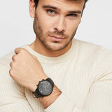 Fossil Neutra Chronograph Black Dial Black Leather Strap Watch for Men - FS5503 Buy Now By Fossil