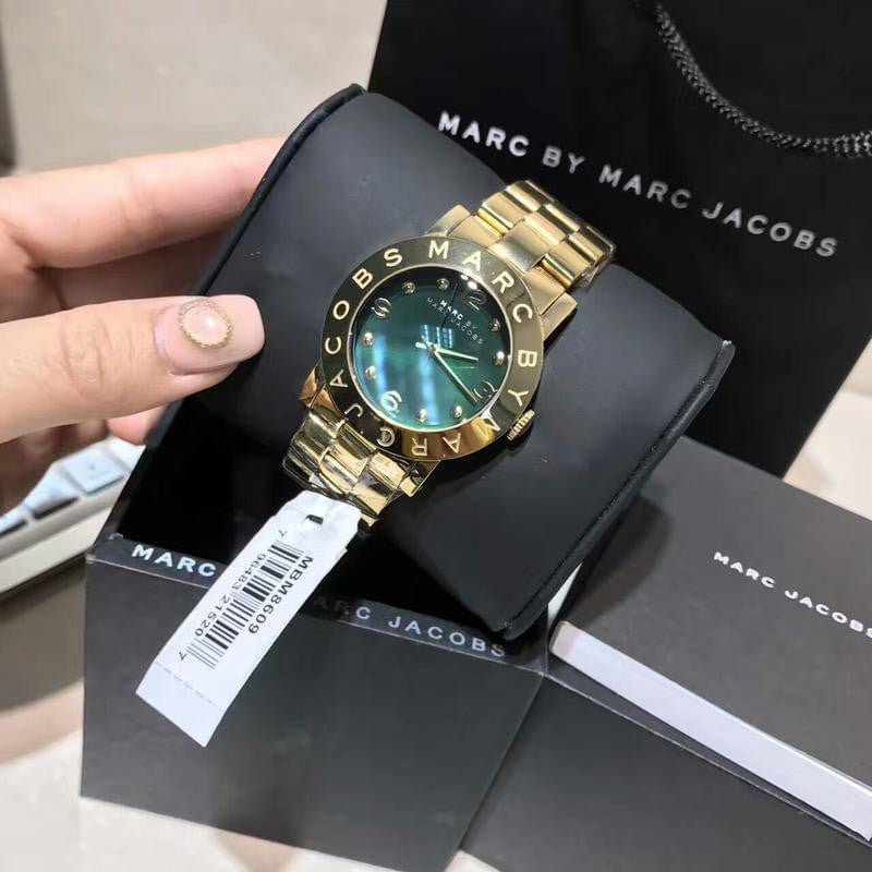 Marc Jacobs Amy Green Dial Gold Steel Strap Watch for Women - MBM8609 Buy Now By Marc Jacobs