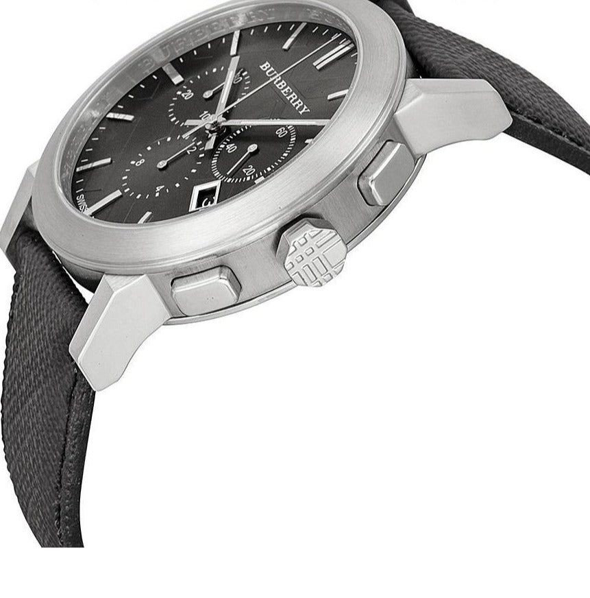 Burberry The City Grey Dial Black Leather Strap Watch for Men - BU9359 Buy Now By Burberry