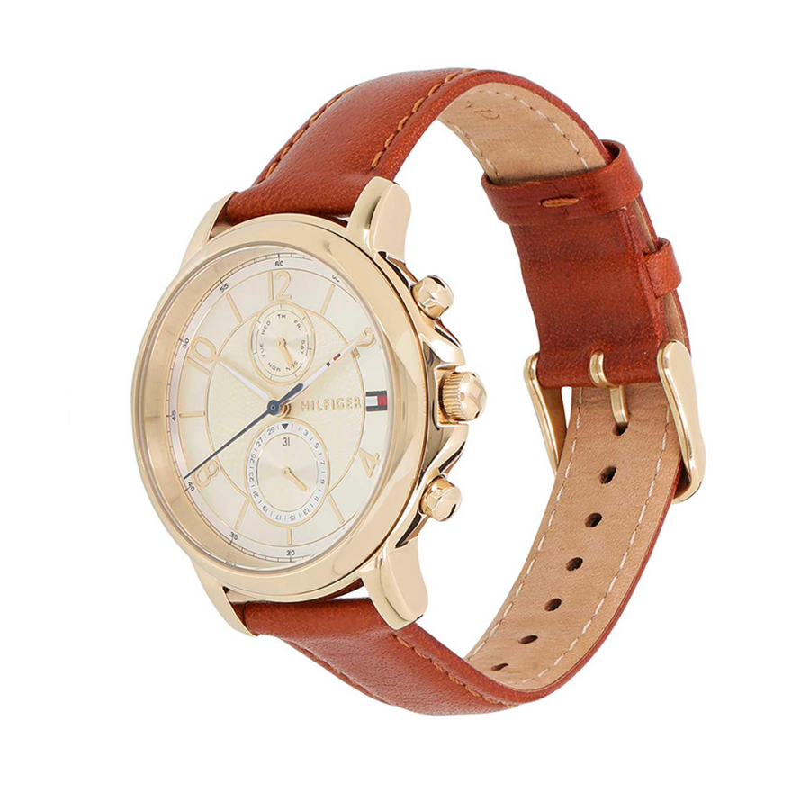 Tommy Hilfiger Claudia Rose Gold Dial Brown Leather Strap Watch for Women - 1781818 Buy Now By Tommy Hilfiger