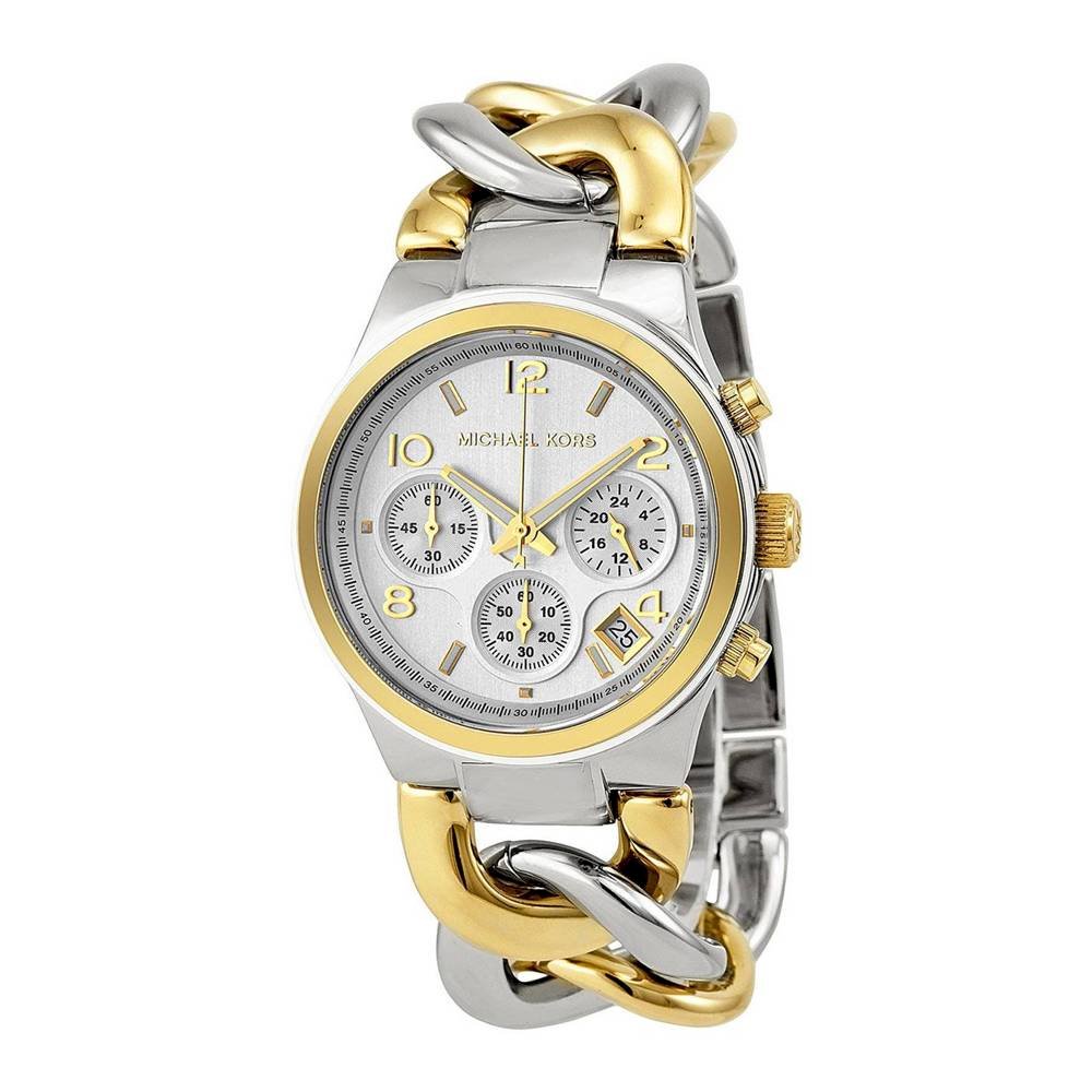 Michael Kors Runway White Dial Two Tone Steel Strap Watch for Women - MK3199 Buy Now By Michael Kors