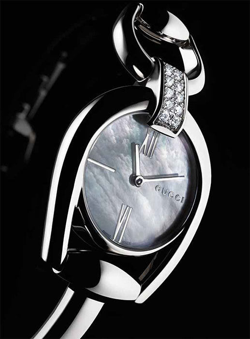 Gucci Horsebit Collection Diamonds Mother of Pearl White Dial Silver Steel Strap Watch For Women - YA139504 Buy Now By Gucci
