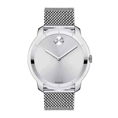 Movado Bold Silver Dial Silver Mesh Bracelet Watch For Men - 3600260 Buy Now By Movado