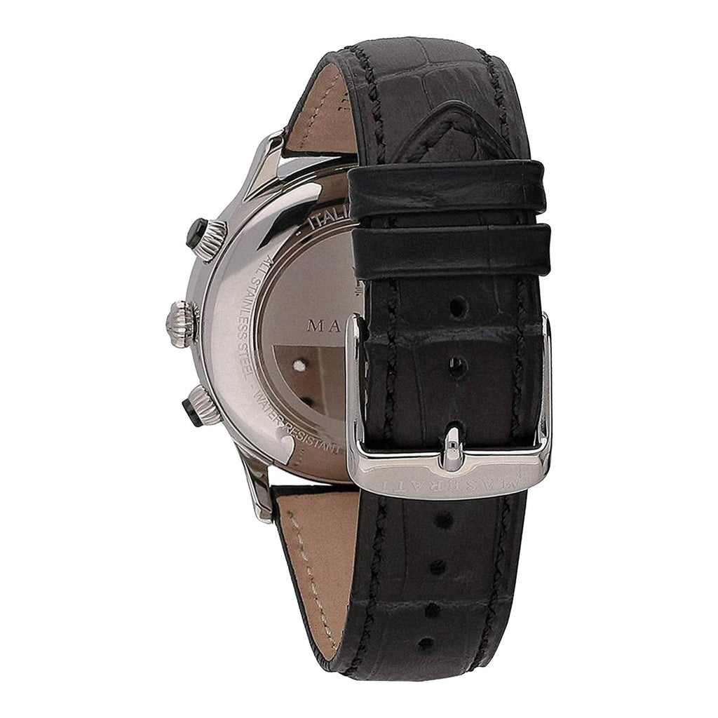 Maserati Ricordo Silver Dial Black Leather Strap Watch For Men - R8871633001 Buy Now By Maserati