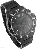 Emporio Armani Diver Chronograph Black Dial Black Steel Strap Watch For Men - AR11363 Buy Now By Emporio Armani