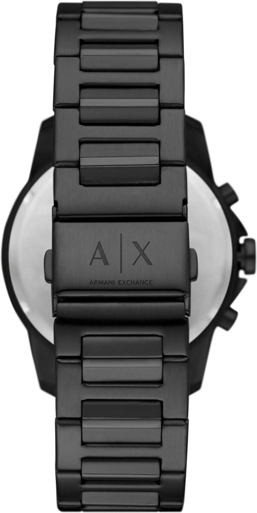 Armani Exchange Banks Chronograph Black Dial Black Steel Strap Watch For Men - AX1722 Buy Now By Armani Exchange