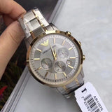 Emporio Armani Renato Chronograph Quartz Silver Dial Two Tone Steel Strap Watch For Men - AR11076 Buy Now By Emporio Armani