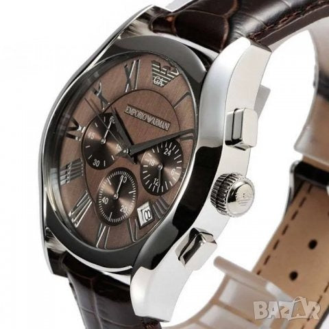 Emporio Armani Valente Chronograph Brown Dial Brown Leather Strap Watch For Men - AR0671 Buy Now By Emporio Armani