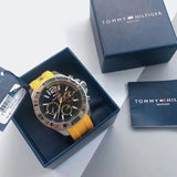 Tommy Hilfiger Sports Multifunction Black Dial Yellow Rubber Strap Watch for Men - 1791144 Buy Now By Tommy Hilfiger