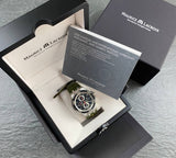 Maurice Lacroix Aikon Chronograph Black Dial Green Leather Strap Watch for Men - AI1018-PVB21-330-1 Buy Now By Maurice Lacroix