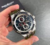 Maurice Lacroix Aikon Chronograph Black Dial Green Leather Strap Watch for Men - AI1018-PVB21-330-1 Buy Now By Maurice Lacroix