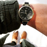 Fossil Georgia Black Dial Black Leather Strap Watch for Women - ES3148 Buy Now By Fossil