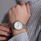 Fossil Jacqueline White Dial Silver Steel Strap Watch for Women - ES3545 Buy Now By Fossil