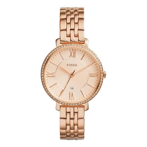 Fossil Jacqueline Rose Gold Dial Rose Gold Steel Strap Watch for Women - ES3632 Buy Now By Fossil