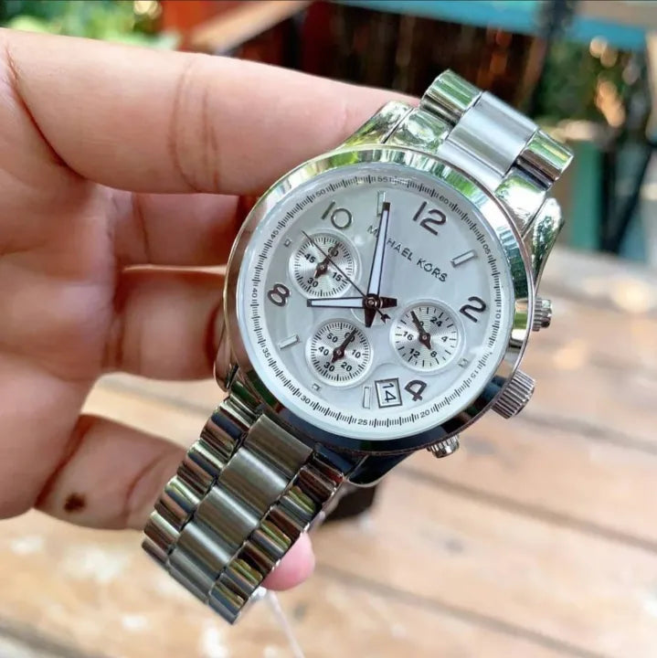 Michael Kors Runway Silver Dial Silver Steel Strap Watch for Women - MK5076 Buy Now By Michael Kors