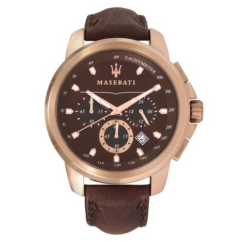 Maserati Successo Brown Dial Brown Leather Strap Watch For Men - R8871621004 Buy Now By Maserati