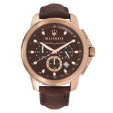 Maserati Successo Brown Dial Brown Leather Strap Watch For Men - R8871621004 Buy Now By Maserati