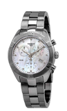 Tissot PR 100 Sport Chic Chronograph Diamonds Mother of Pearl Dial Silver Steel Strap Watch for Women - T101.917.11.116.00 Buy Now By Tissot