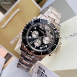 Michael Kors Everest Chronograph Black Dial Silver Steel Strap Watch For Men - MK8256 Buy Now By Michael Kors