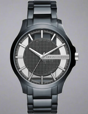 Armani Exchange Hampton Chronograph Black Dial Black Steel Strap Watch For Men - AX2189 Buy Now By Armani Exchange