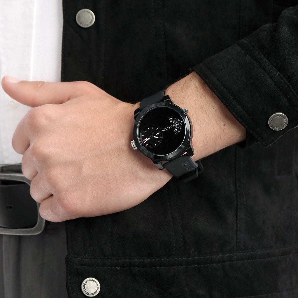Tommy Hilfiger Denim Black Dial Black Rubber Strap Watch for Men - 1791555 Buy Now By Tommy Hilfiger