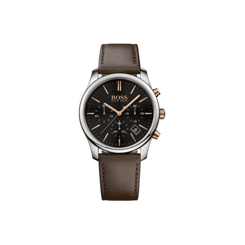 Hugo Boss Time One Black Dial Brown Leather Strap Watch for Men - 1513448 Buy Now By Hugo Boss