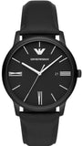 Emporio Armani Minimalist Analog Black Dial Black Leather Strap Watch For Men - AR11573 Buy Now By Emporio Armani
