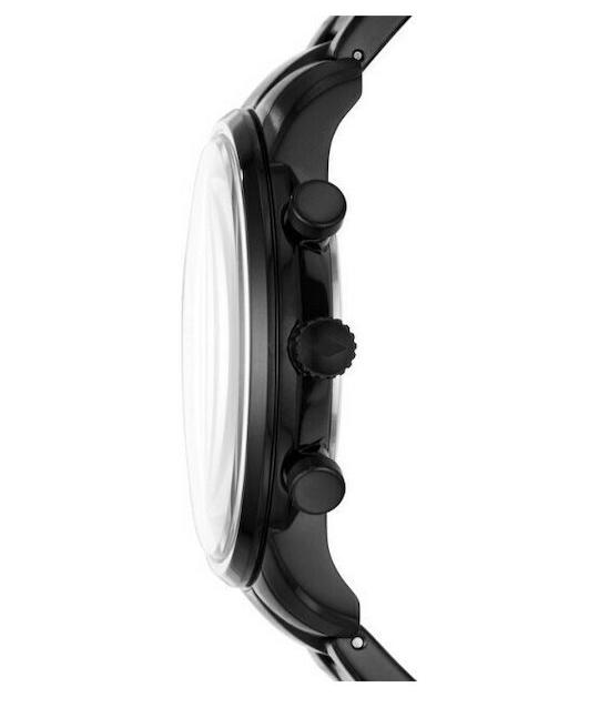 Fossil Goodwin Chronograph Black Dial Black Steel Strap Watch for Men - FS5413 Buy Now By Fossil