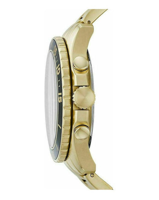 Guess BFF Multifunction Black Dial Gold Steel Strap Watch for Women - W0231L3 Buy Now By Guess
