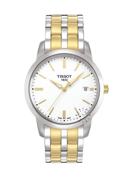 Tissot T Classic Dream White Dial Two Tone Steel Strap Watch for Men - T033.410.22.011.01 Buy Now By Tissot