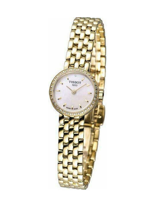 Tissot T-Lady Lovely Mother of Pearl Dial Gold Steel Strap Watch For Women - T058.009.63.116.00 Buy Now By Tissot