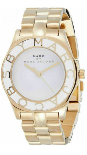 Marc Jacobs Blade White Dial Gold Steel Strap Watch for Women - MBM3050 Buy Now By Marc Jacobs