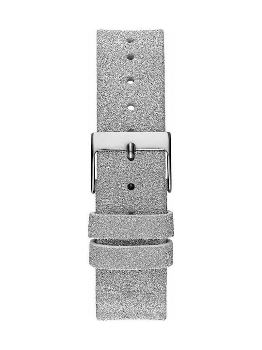 Guess Sparkle Butterfly White Dial Silver Leather Strap Watch For Women - GW0008L1 Buy Now By Guess